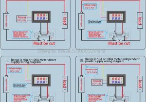 Dc Ammeter Shunt Wiring Diagram Aliexpress Com Buy 0 100v 50a Red Blue Digital Voltmeter Ammeter