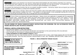 Delco Remy 28si Wiring Diagram Remy 28si Alternator User Manual 6 Pages Also for