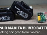 Dewalt 20 Volt Battery Wiring Diagram Repair Makita Bl1830 Battery by Making One Good From Two Bad