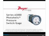 Dwyer Photohelic Wiring Diagram Series A3000 Photohelica Pressure Switch Gage Functions as