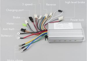 Electric Bicycle Controller Wiring Diagram Yk89s 36v 48v 500w 26a Brushless Dc Motor Controller Electric Bike