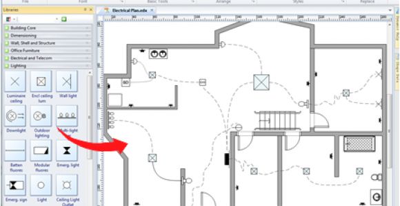 Electrical Wiring Diagram software for House Home Wiring Plan software Making Wiring Plans Easily