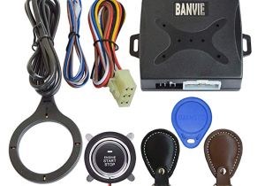 Engine Start button Wiring Diagram Amazon Com Banvie Leather Key Auto Car Alarm Engine Push button