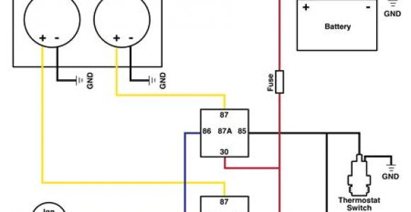 Fan Relay Wiring Diagram Wiring Diagrams with thermostat for Electric Fan Wiring Diagrams Show