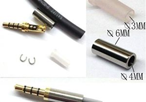 Female Headphone Jack Wiring Diagram Amazon Com Gold 4 Pole 3 5mm Male Repair Headphone Jack Plug Metal