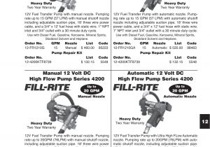 Fill Rite 115v Pump Wiring Diagram 12 Manual 12 Volt Dc Rotary Vane Pump Series 1200 Automatic