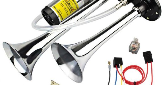 Gampro Air Horn Wiring Diagram 12v 150db Train Air Horn Super Loud 18 Inches Chrome Zinc