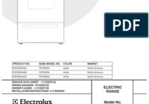 Ge Refrigerator Wiring Diagram Pdf Frigidaire Range Fefb65asc Parts List and Wiring Diagram