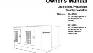 Generac Portable Generator Wiring Diagram Generac Portable Generator 0043736 0046265 User Manual