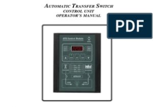 Generator Manual Transfer Switch Wiring Diagram ats 01 Manual En Switch Relay Free 30 Day Trial Scribd
