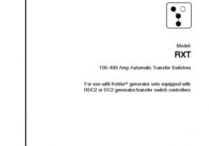 Generator Manual Transfer Switch Wiring Diagram Manual Transfer Kohler Rxt Pdf Electrostatic Discharge