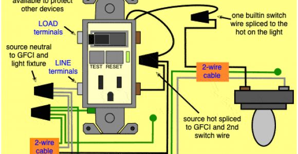 Gfci Switch Combo Wiring Diagram Wiring Diagram Further Wiring A Light Switch and Gfci Outlet