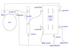 Ground Fault Breaker Wiring Diagram Gfci Receptacle with A Light Fixture with An On Off Switch In