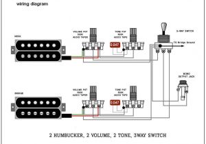 Guitar Wiring Diagram 2 Volume 1 tone Guitar Wiring Diagram 2 Humbucker 1 Volume 1 tone Wiring