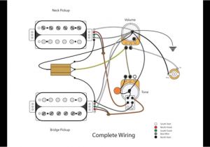 Guitar Wiring Diagram 2 Volume 1 tone Two Humbucker One tone One Volume Wiring Diagram