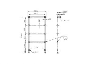 Heated towel Rail Wiring Diagram Enki Traditional 1200mm 4 Rung Heated towel Rail Floor Standing