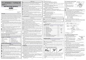 Hks Type 1 Turbo Timer Wiring Diagram Instruction I Anual