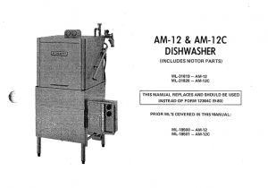 Hobart Dishwasher Am14 Wiring Diagram Am 12 Dishmachine Manualzz