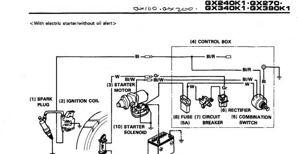Honda Gx340 Electric Start Wiring Diagram Honda Gx390 Wiring Diagram Free Wiring Diagram