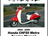 Honda Metropolitan Wiring Diagram Honda Chf50 Metropolitan 2002 2009 Service Manual by Cyclepedia