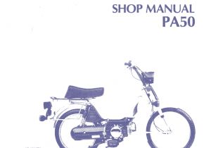 Honda Pa50 Wiring Diagram Honda Hobbit Pa50 Shop Manual Manualzz Com