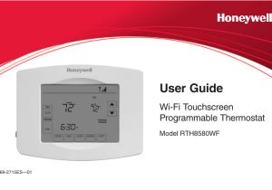 Honeywell Rth8580wf Wiring Diagram Honeywell thermostat Rth8580wf Users Manual 69 2715es 01 Rth8500wf