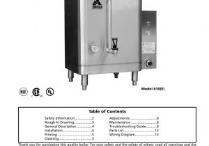 Hot Water Urn Wiring Diagram Am 324 04 Hot Water Boiler 390 00072 Grindmaster Manualzz Com