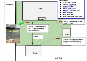 How to Wire A Garage Sub Panel Diagram Electrical Running 240v Power to Detached Garage for Electric