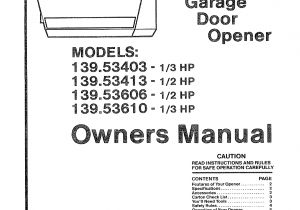 How to Wire A Genie Garage Door Opener Diagram Craftsman Garage Door Opener 139 53403 User Guide