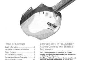 How to Wire A Genie Garage Door Opener Diagram Genie Excelerator User Manual Garage Door Opener Manuals and