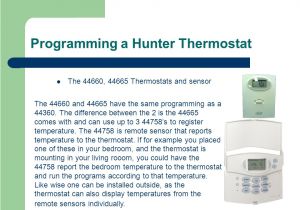Hunter 44360 Wiring Diagram Hunter thermostat Training Ppt Video Online Download