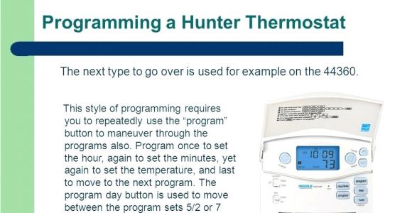 Hunter thermostat Wiring Diagram Hunter Programmable thermostat Manual Chuckleaver Co