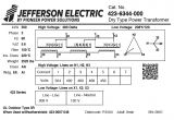 Jefferson Electric Transformer Wiring Diagram Ch 4719 Jefferson Transformer Low Voltage Transformer