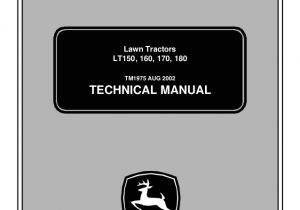 John Deere 180 Wiring Diagram John Deere Lt180 Lawn Garden Tractor Service Repair Manual
