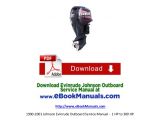Johnson Outboard Wiring Diagram Pdf 1990 2001 Johnson Evinrude Outboard Service Manual 1 Hp to 300 Hp