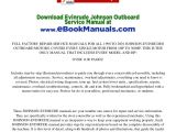 Johnson Outboard Wiring Diagram Pdf Johnson Evinrude Outboard Service Manual 1990 2001 Download
