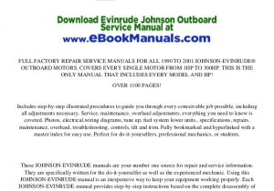 Johnson Outboard Wiring Diagram Pdf Johnson Evinrude Outboard Service Manual 1990 2001 Download Johnson Outboard Wiring Diagram Pdf Johnson Evinrude Outboard Service Manual 1990 2001 Download