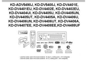 Jvc Kd S39 Wiring Diagram Kd Dv4404 Service Manual Decibel Sampling Signal
