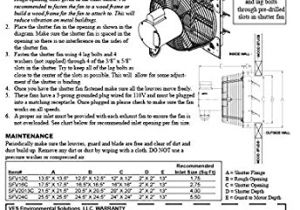 Kbwc 15 Wiring Diagram Amazon Com Ves 20 Exhaust Shutter Fan Wall Mount 1 3 Hp W 9