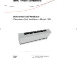 Kbwc 15 Wiring Diagram Trane Huvc Horizontal Classroom Unit Ventilator Installation and