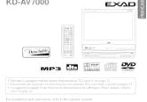 Kenwood Dmx7706s Wiring Diagram Kd Av7000 Jvc Dvd Receiver W Monitor Television