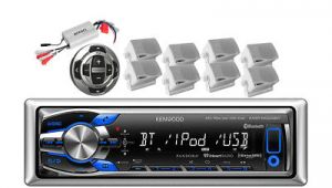 Kenwood Kmr M318bt Wiring Diagram Kmr M318bt Boat Mp3 Usb Pandora Bluetooth Player 4 Enrock Speakers
