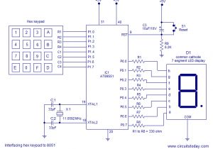 Keyboard Wiring Diagram Interfacing Hex Keypad to 8051 Circuit Diagram and assembly Program Keyboard Wiring Diagram Interfacing Hex Keypad to 8051 Circuit Diagram and assembly Program