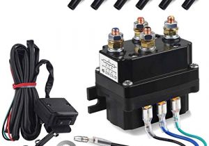 Kfi Winch Contactor Wiring Diagram Waterwich 12v 250a Winch Relay Winch solenoid Contactor Winch Rocker Thumb Switch Combo with 6 Protecting Caps Universal for atv Utv 2000 5000lbs