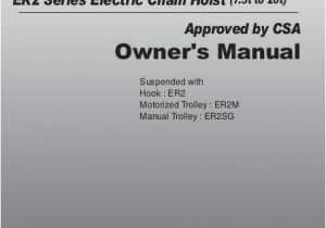 Kito Electric Chain Hoist Wiring Diagram Er2 Large Capacity Operator S Manual Kito Electric Chain Hoist Wiring Diagram Er2 Large Capacity Operator S Manual
