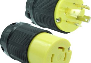 L14 30 Plug Wiring Diagram Journeyman Pro 30 Amp Plug Connector Set Nema L14 30r L14 30p 125 250v Locking Plug socket Black Industrial Grade Grounding 7500 Watts
