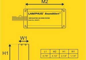 Lamphus sound Alert Wiring Diagram soundalert 100w Electric Air Horn Amplifier Pszaudahn075