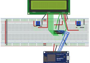 Lcd Display Wiring Diagram Interfacing Lcd with Nodemcu Esp12 without Using I2c