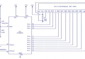 Lcd Display Wiring Diagram Interfacing Of 16a 2 Lcd with 8051 Microcontroller Lcd Display Wiring Diagram Interfacing Of 16a 2 Lcd with 8051 Microcontroller