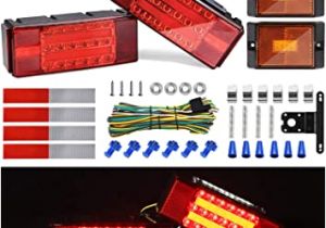 Led Equipped Light Bar Wiring Diagram Kohree New Led Submersible Trailer Tail Light Kit 12v Led Utility Trailer Lights Dot Approval Fully Submersible License Lights and Wiring Kit